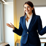 JLPT와 일본어 시험과의 연계성 분석 - Business Success**

"A young, ambitious professional woman in a stylish, fully clothed business suit...