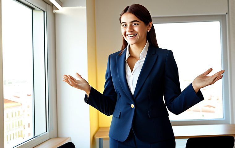 JLPT와 일본어 시험과의 연계성 분석 - Business Success**

"A young, ambitious professional woman in a stylish, fully clothed business suit...