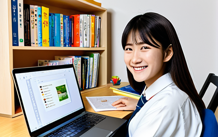 JLPT와 일본어 고급 학습 방법 - Immersive Learning**
"A brightly lit and inviting home study space, featuring a comfortable desk se...