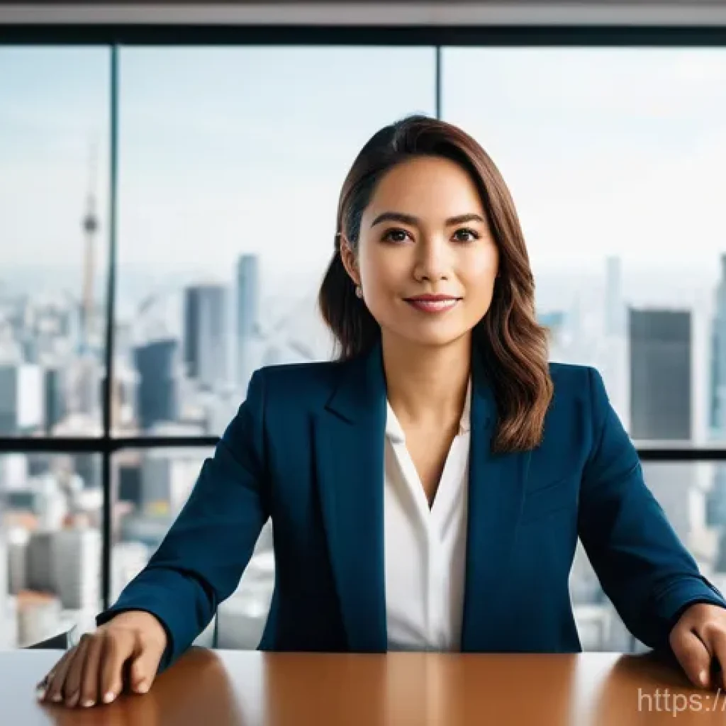 JLPT 성적표를 활용한 경력 기술 방법 - **Prompt:** A confident Brazilian business professional, early 30s, female, with a warm, determined ...