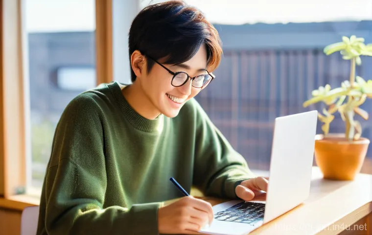 JLPT 독해 연습 자료 무료로 구하는 법 - **Prompt 1: Joyful Discovery of Online Japanese Reading Materials**
"A cheerful and focused uni...