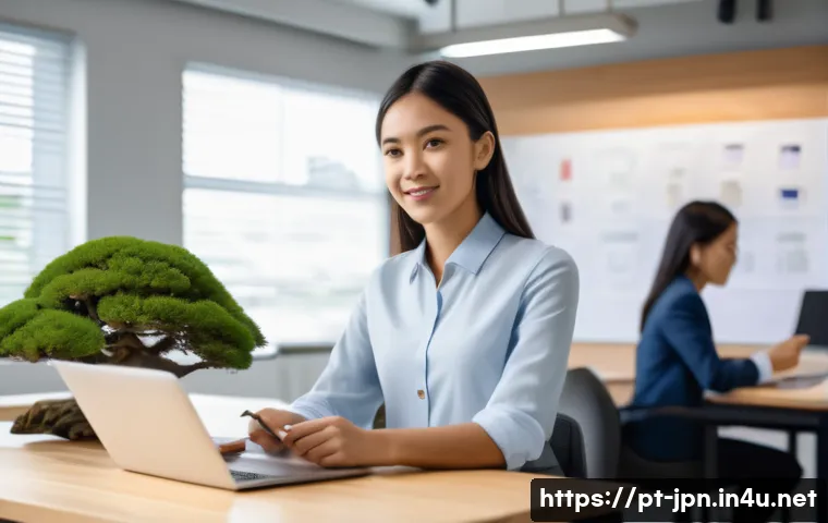 JLPT N3 취득 후 할 수 있는 일 - A professional office environment showcasing a diverse group of young adults collaborating on a proj...
